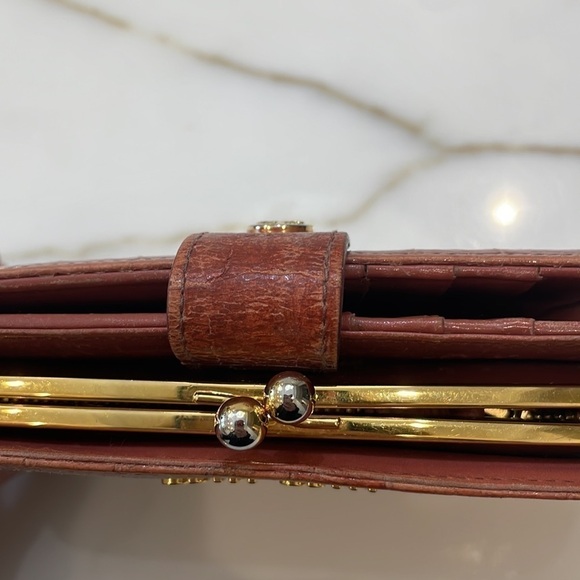 Miu Miu Pink Crocodile-Embossed Women's Wallet - Picture 13 of 13